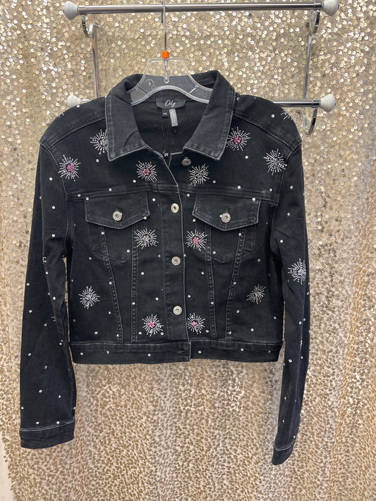 ORLY BLK DENIM STAR BURST JKT