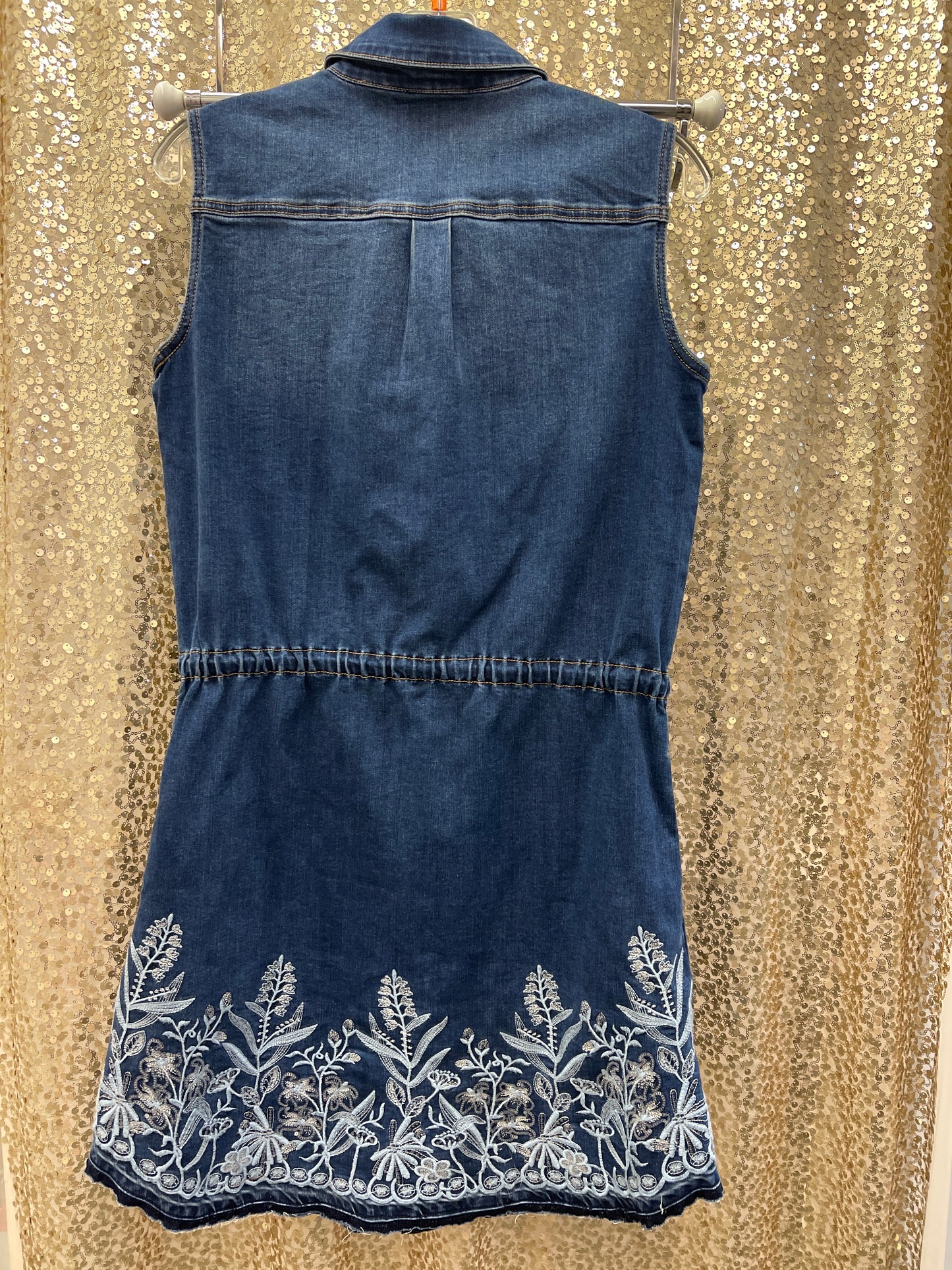 ORLY DENIM DRESS W/STONES & EMB.