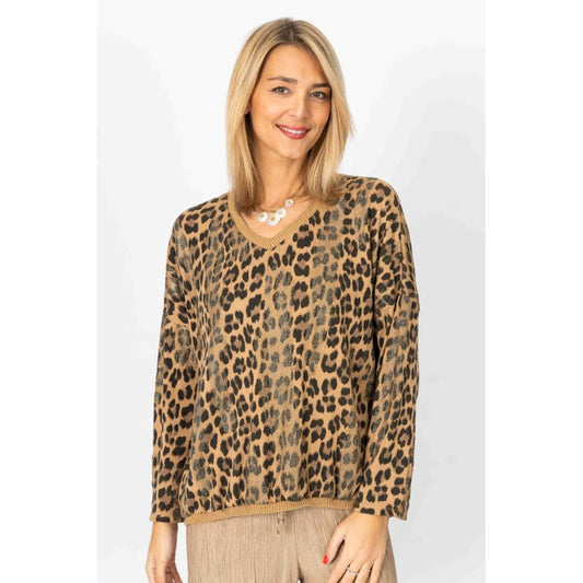 LM GLITTER "AP" PRINT SWEATER OS