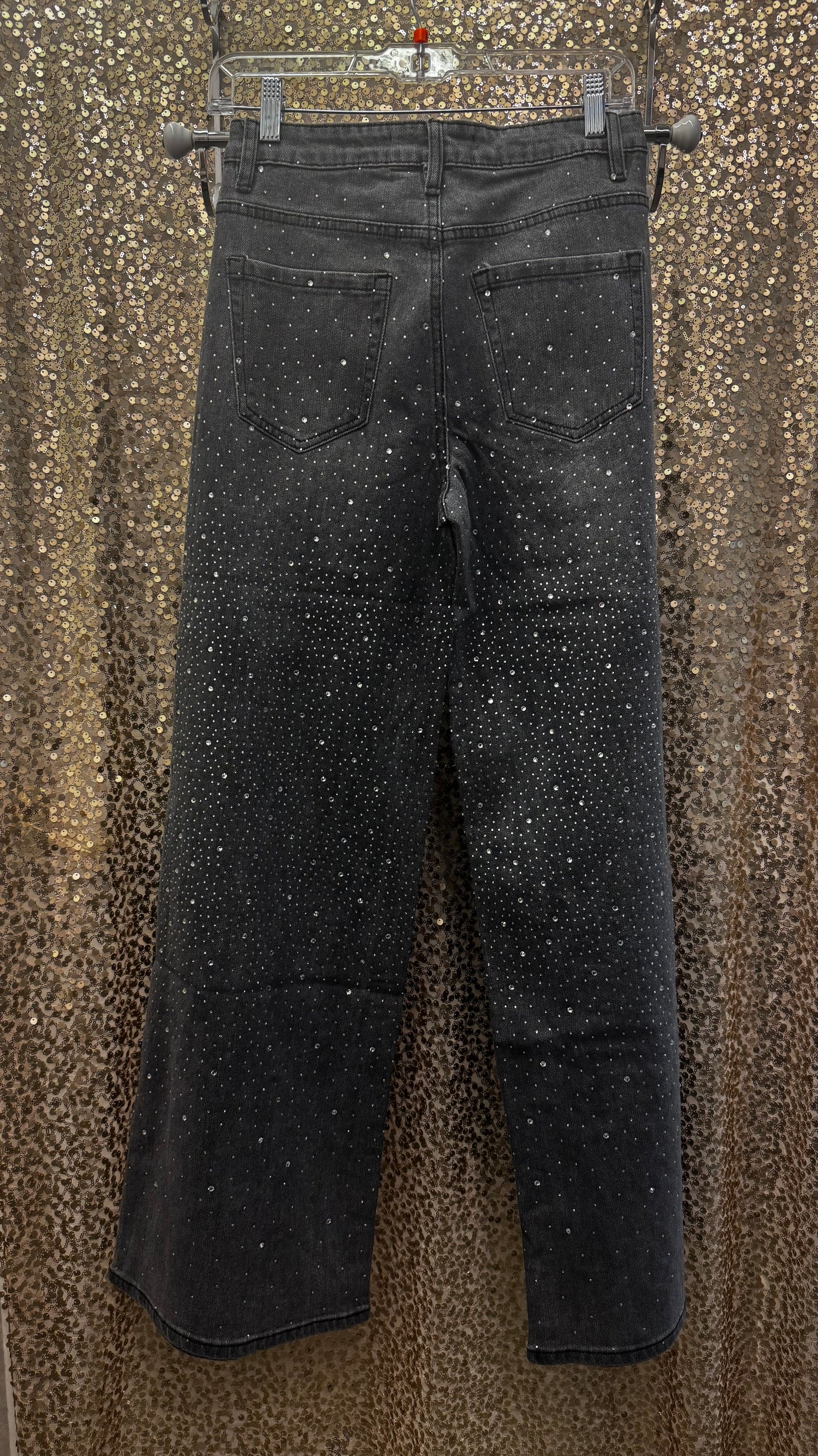 Q2 RHINESTONE EMB JEANS