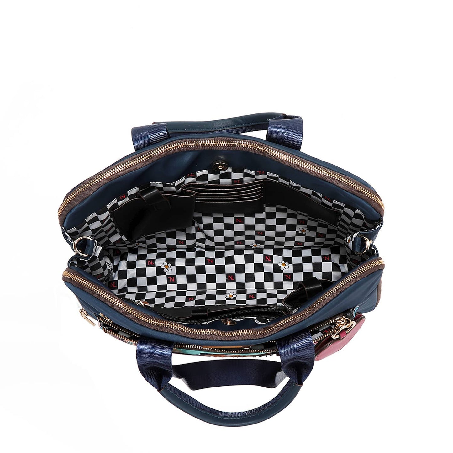 NICOLE LEE NYLON HEART LAPTOP BAG