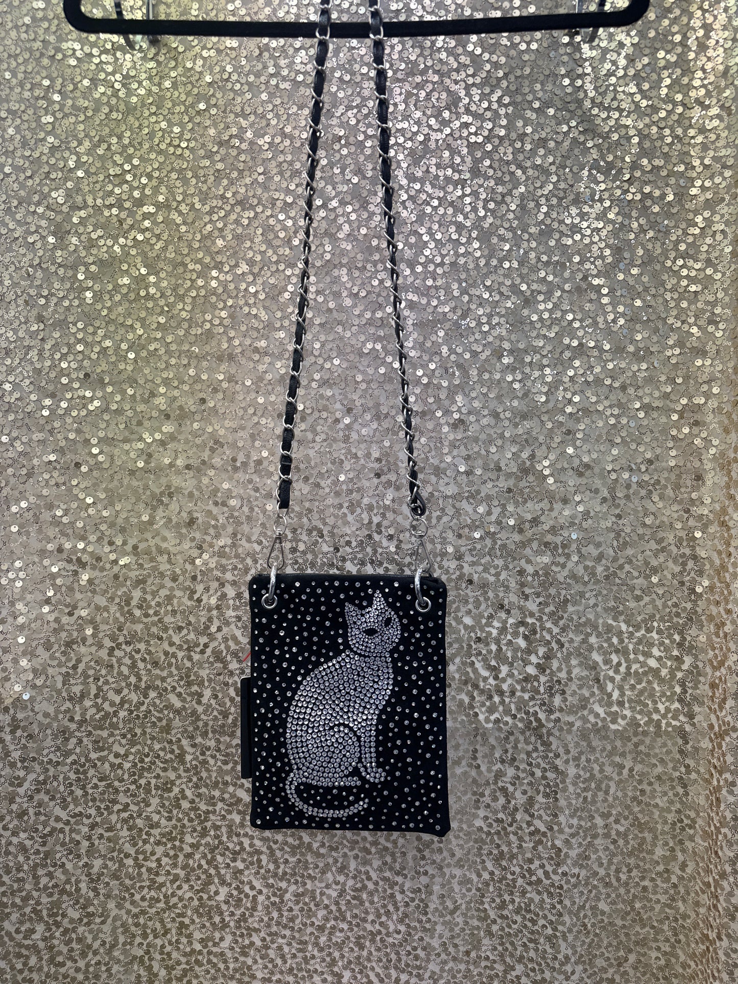 HANDBAG EXPRESS NEW SIZE RHINESTONE BLING CAT