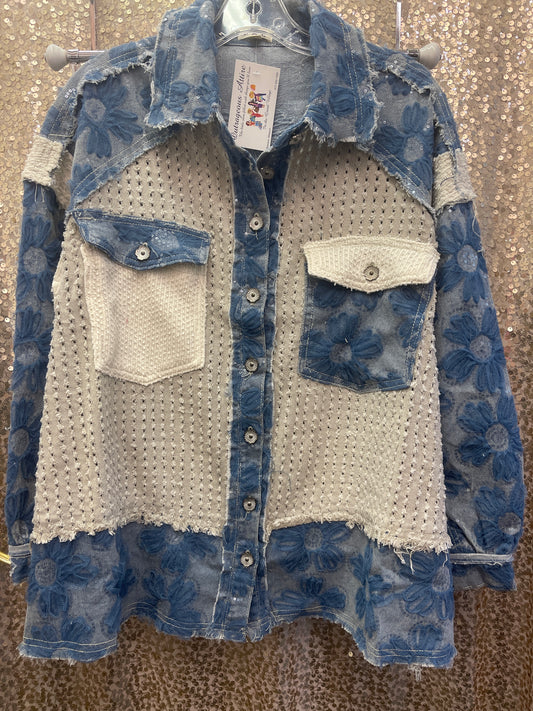 POL DOUBLE LATTE MULTI JACKET TOP