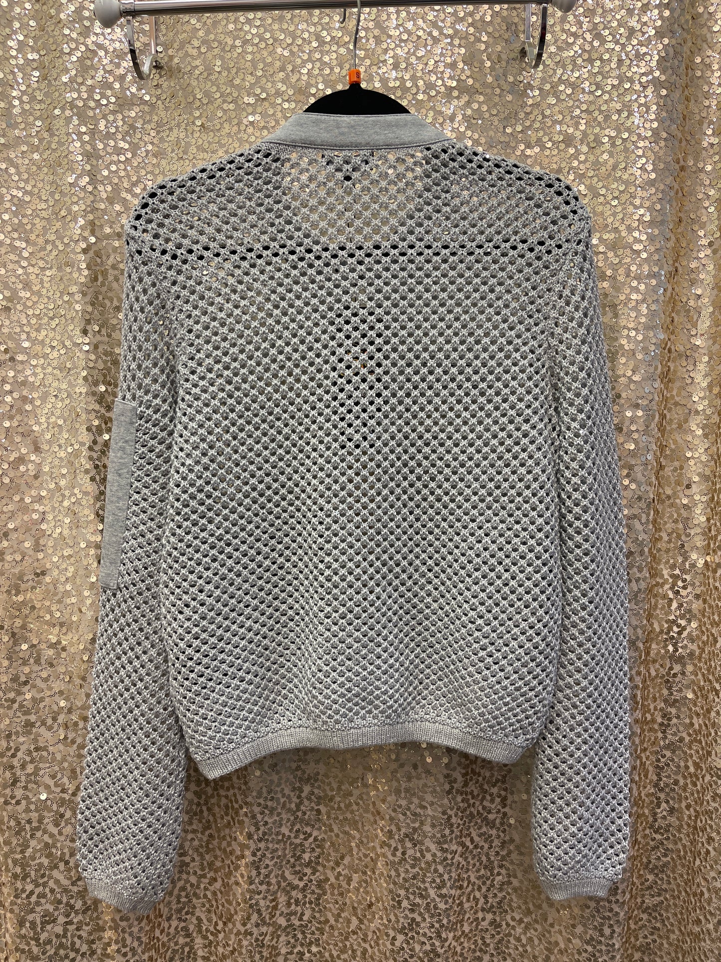 ORLY SILVER GREY LADIES WOVEN LIGHTWEIGHT SW WITH FRONT POCKET