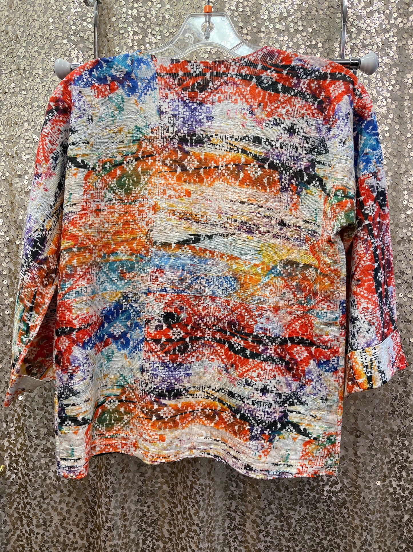ETHYL THIN SWEATER  PRINT NEW DAY/THANKFUL