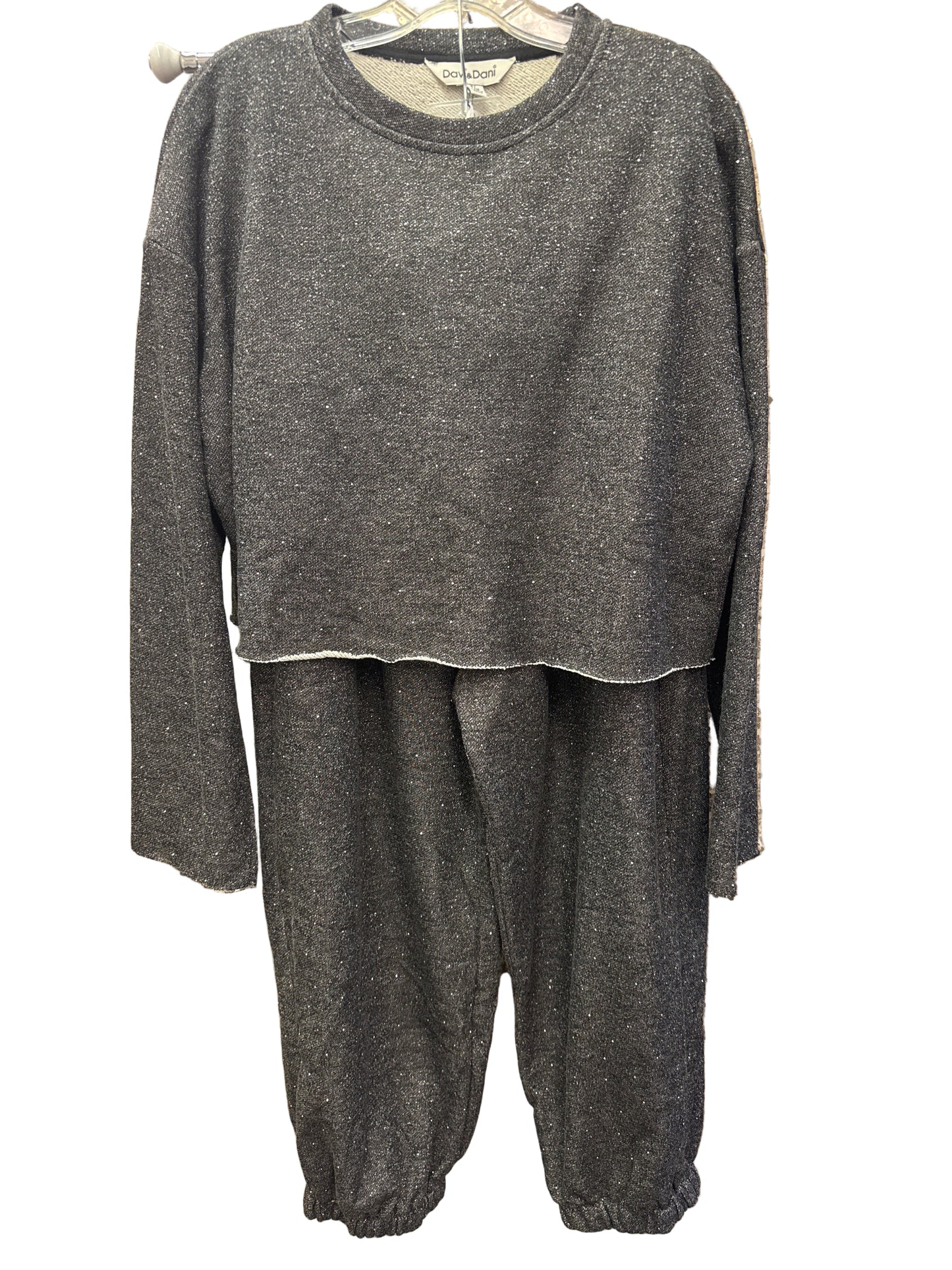 DD CHARCOAL BLING JUMPSUIT