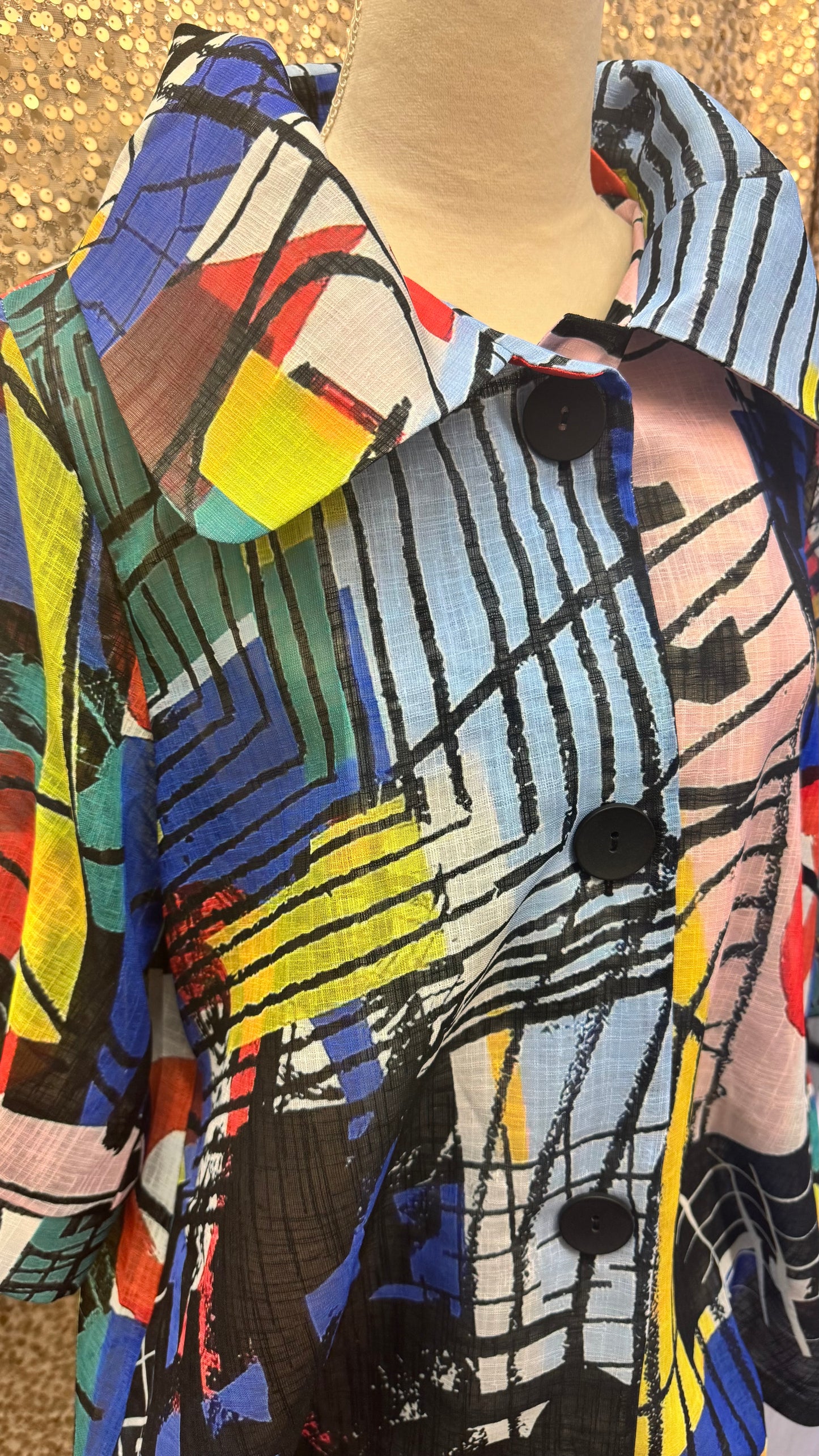 DAMEE ABSTRACT ART SWING JACKET