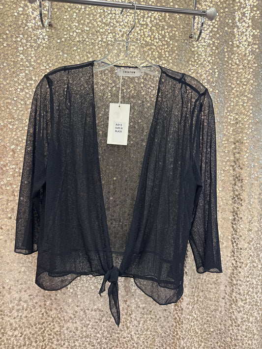 CREATIONS SOLID MESH BOLERO