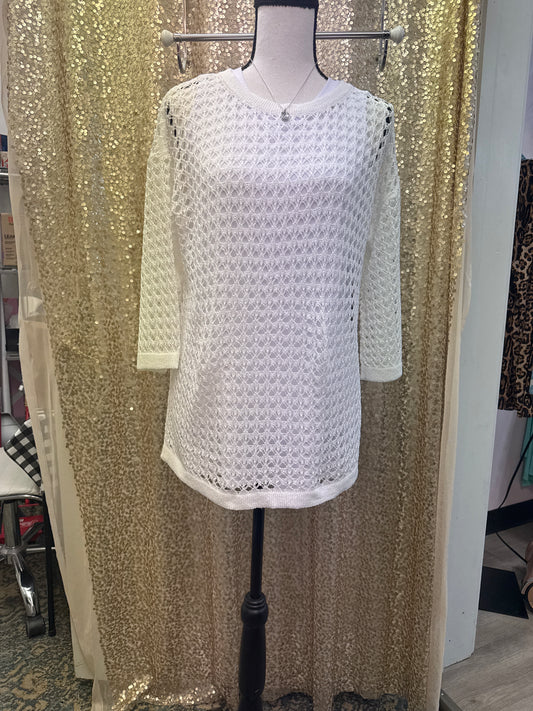 ETHYL PULL OVER SOLID WHITE