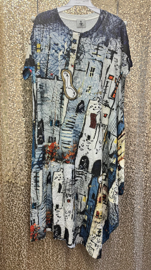 INOAH SHORT SLEEVE ASYMETRICAL DRESS