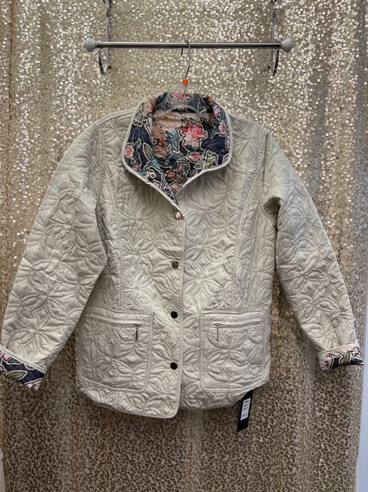 CREATIONS REV. PARCHMENT JKT REV. SIDE FLORAL