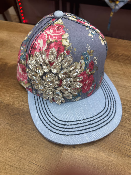 O&P SUNFLOWER BEJEWELED GLITZ DENIM FLORAL