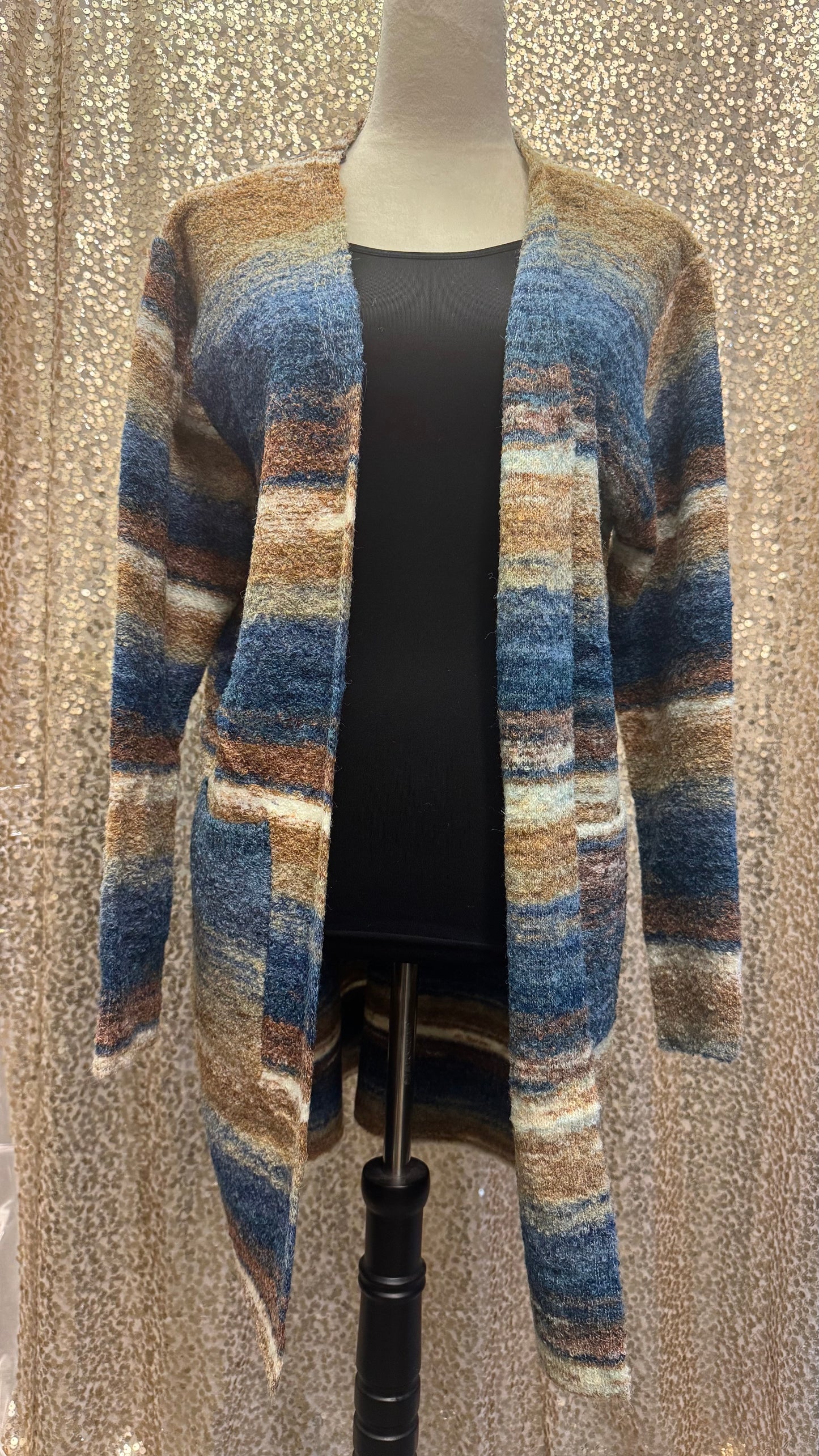 CREATIONS RAINBOW OPEN LONG SWEATER