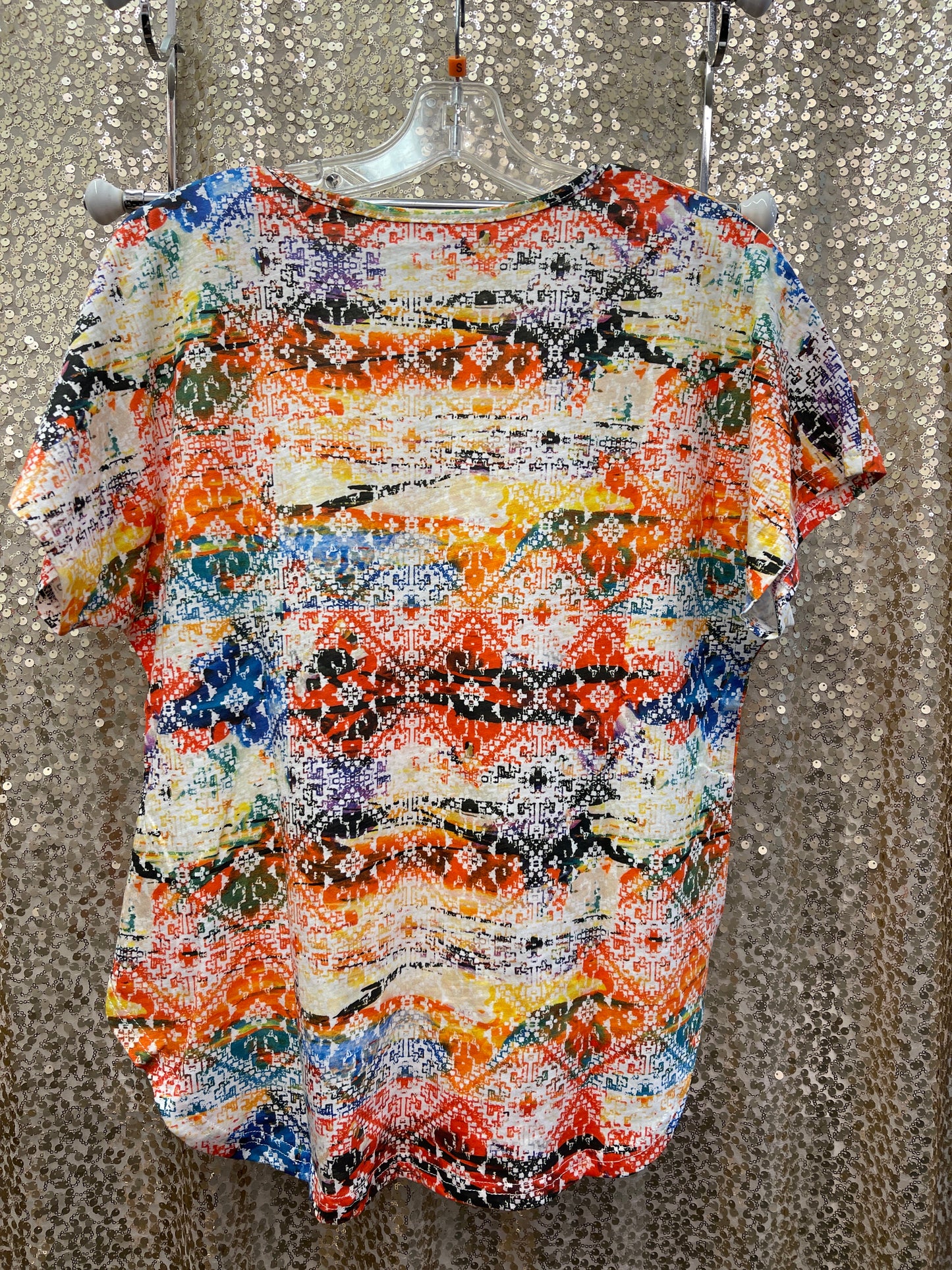 ETHYL KNIT MULTIPLE PRINT TOP THANKFUL