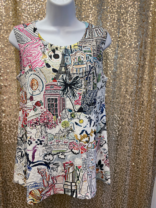 INOAH A DAY IN PARIS SLEEVELESS TOP