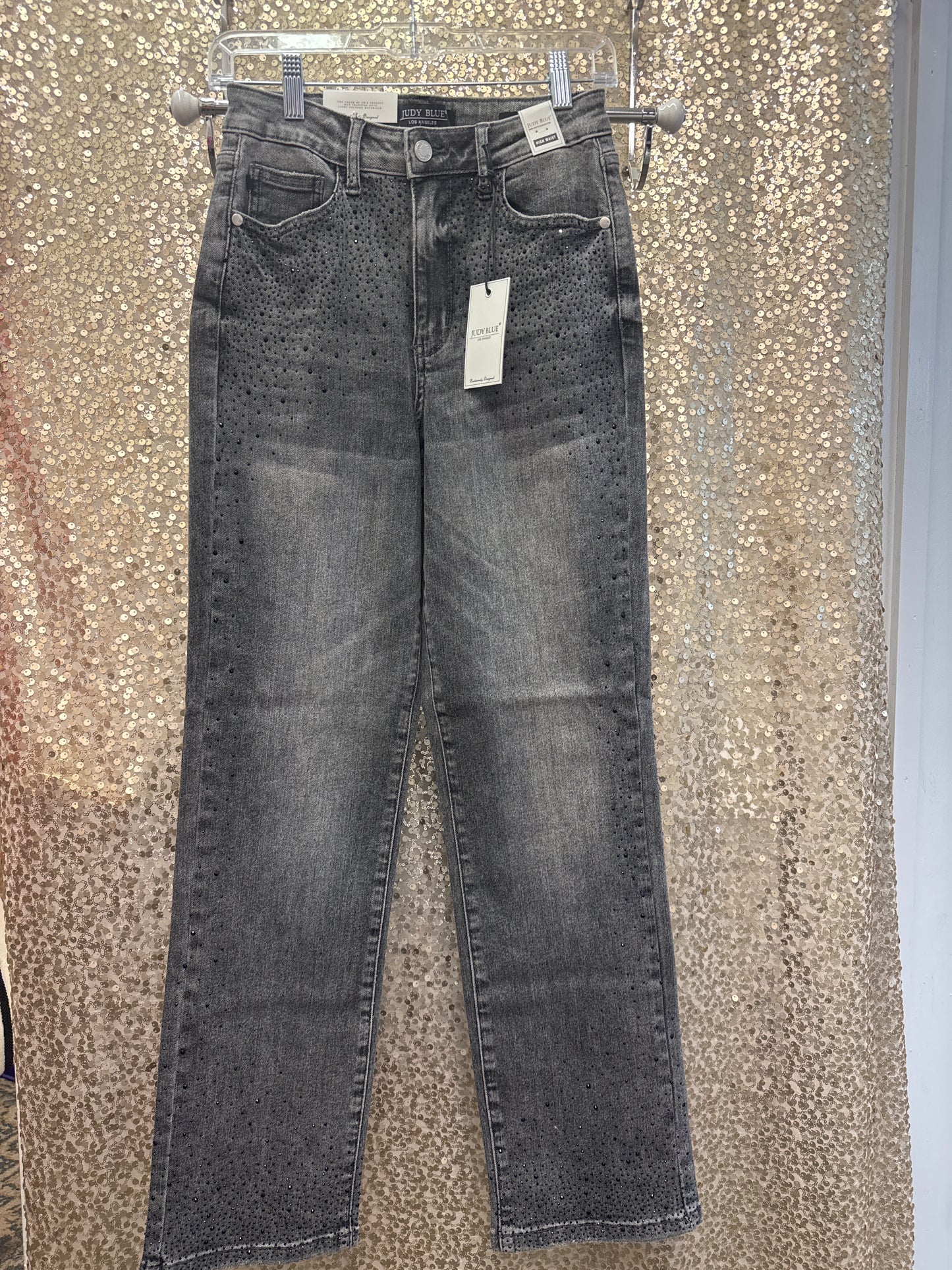 JB HW RHINESTONE STRAIGHT LEG PANTS