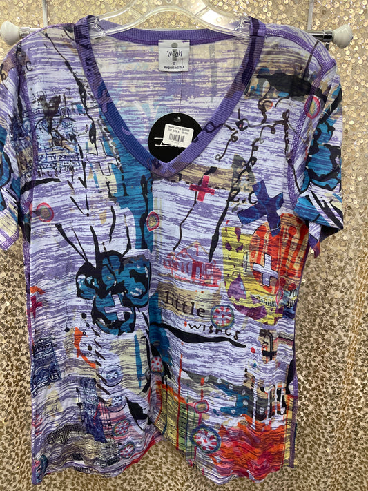IN PURPLE LITTLE WISHES VNECK TOP