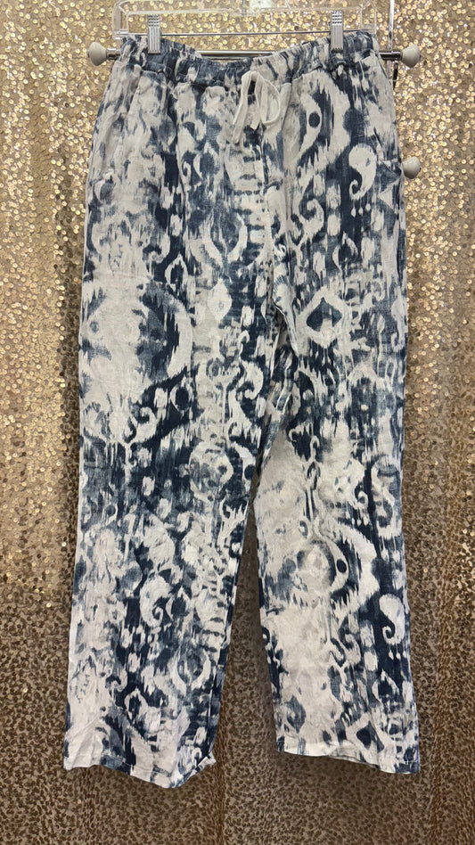 LM PRINTED LINEN PANT