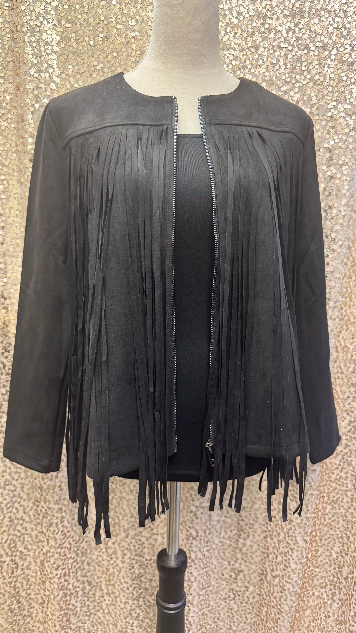 CREATIONS FRINGE SUEDE JACKET
