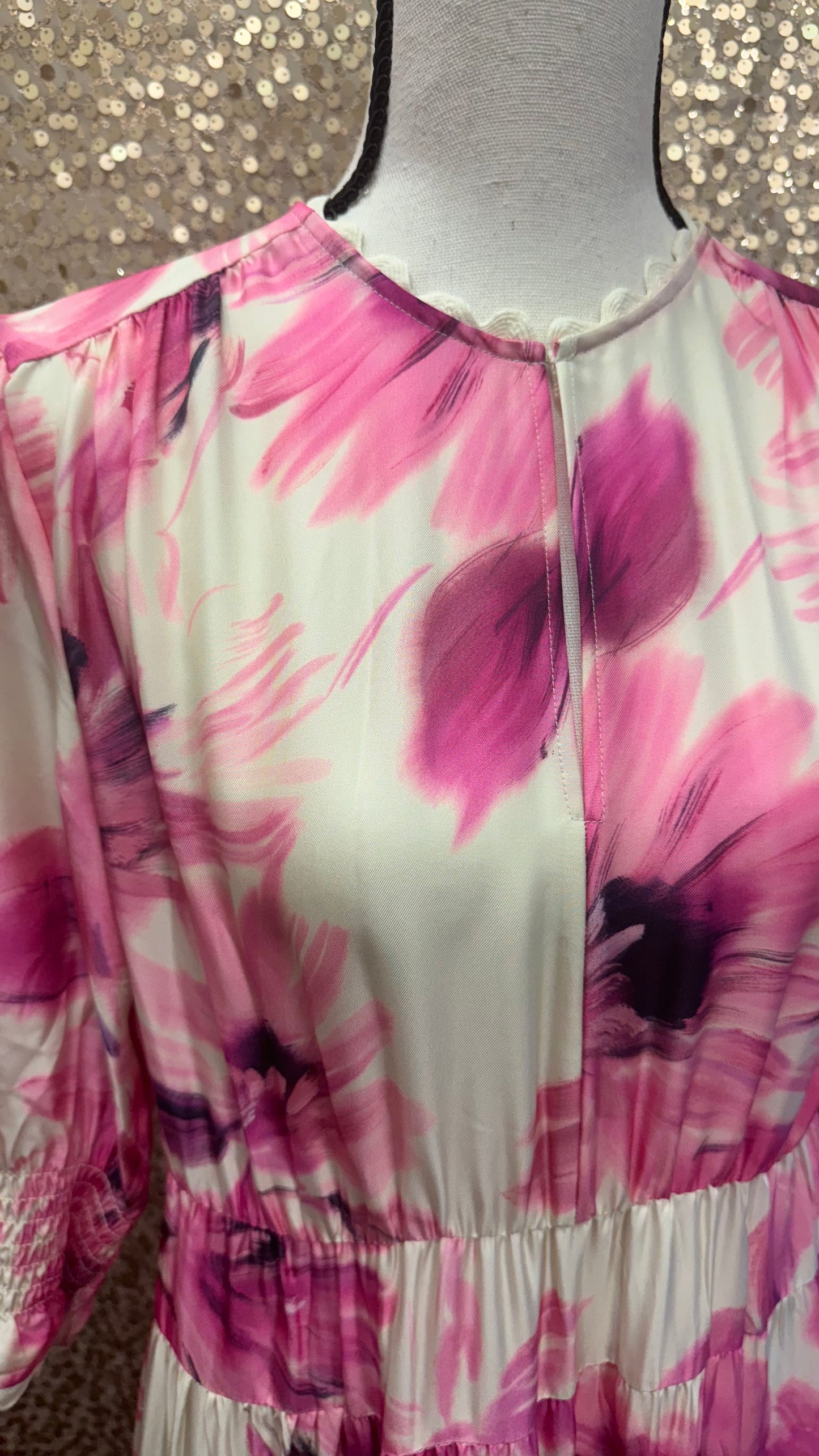 JOHNNY WAS DAPHNE TEA LENGTH DRESS SZ MED
