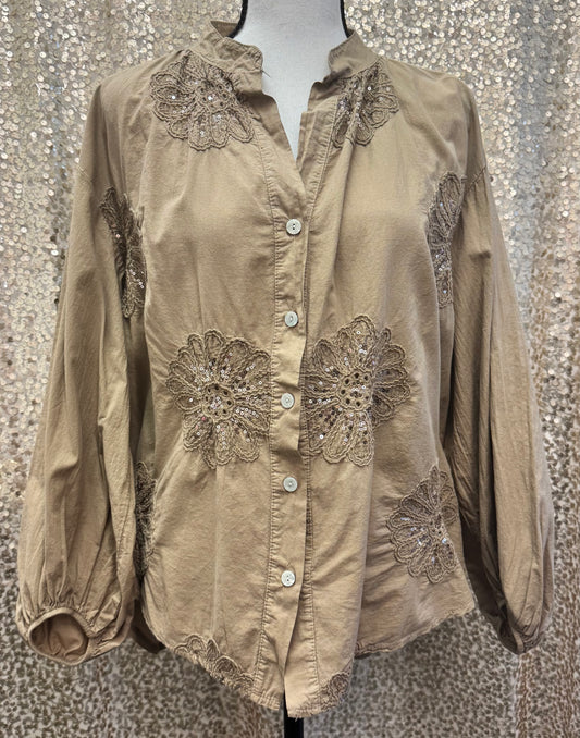 LM FLOWER SEQUIN TOP