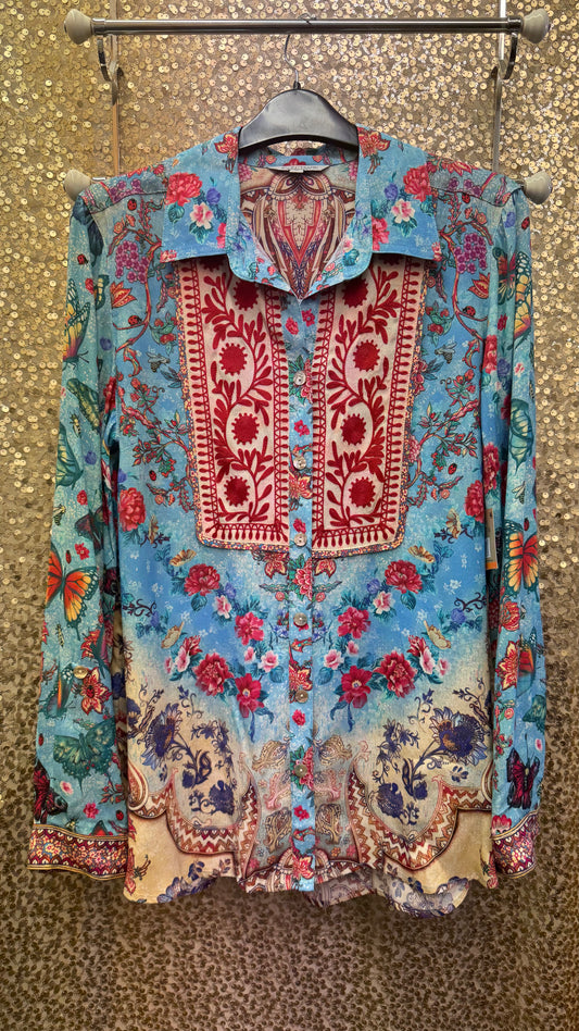 JM SPRINGTIME EMB BIB BUTTON FRONT TOP
