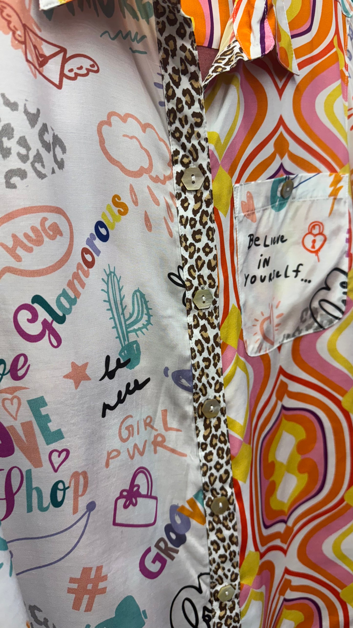 JM NEW BEGINNING BUTTON FRONT SHIRT W/COLLAR