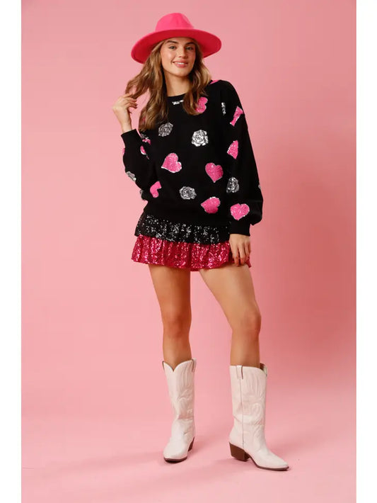 Hearts and Roses Pullover