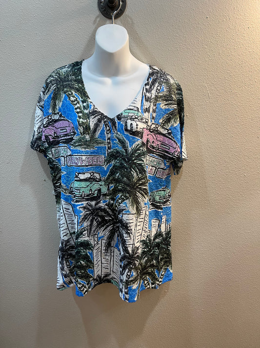 INOAH V-NECK CRINKLE TOP