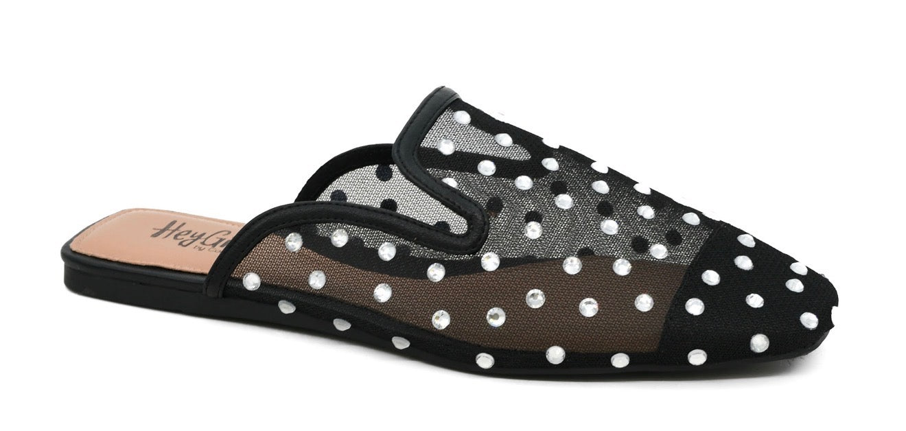 CORKYS TO DIE FOR BLACK RHINESTONE TOE SLIPPER