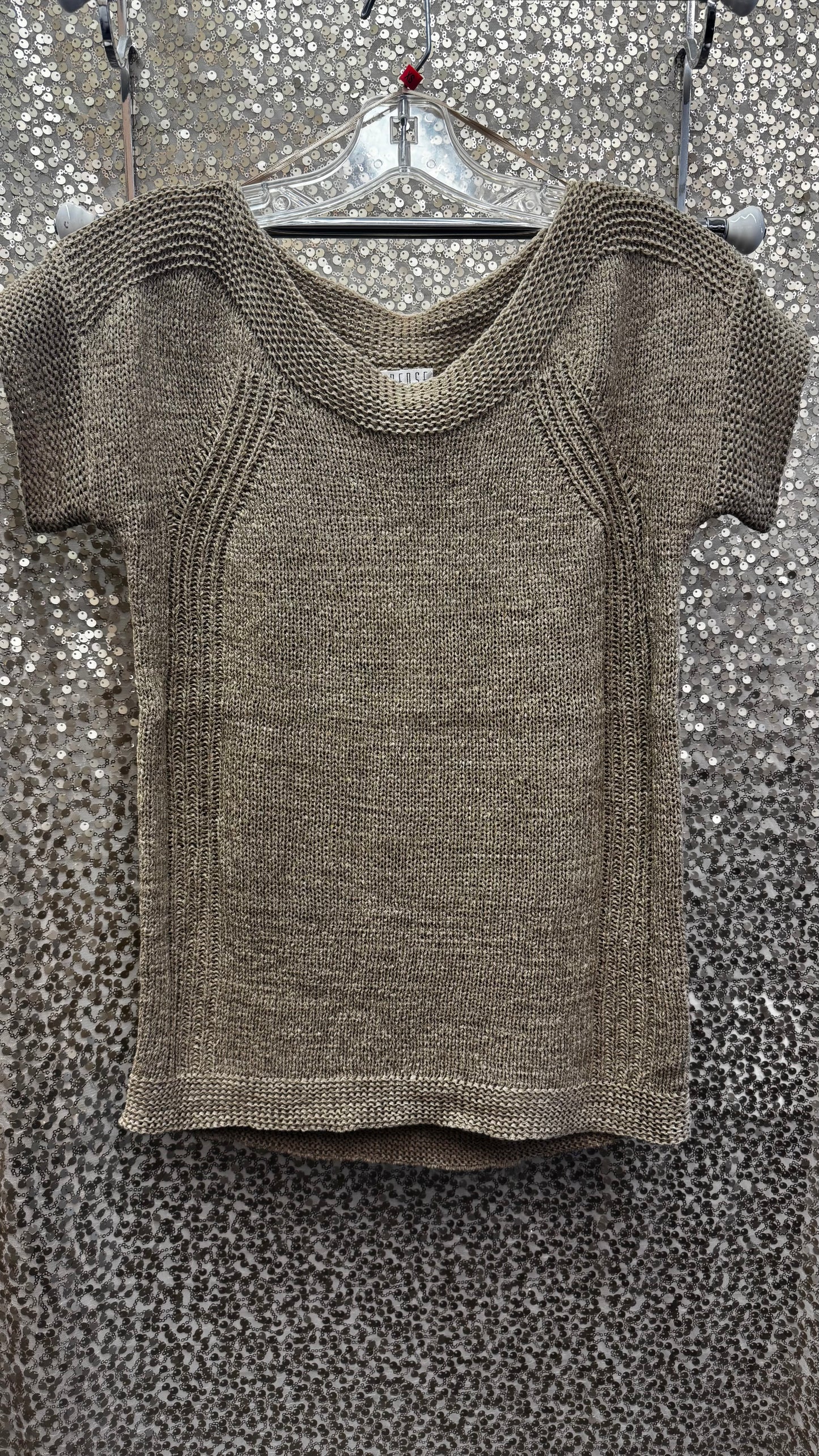 CURVE STITCH TAPE SWEATER KNIT PULLOVER