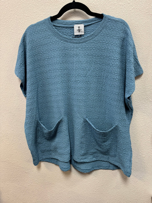 INOAH DENIM CAP SLV TOP