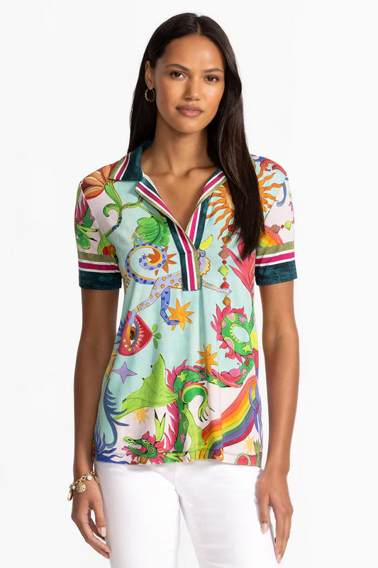 JW THE JANIE FAVORITE SHORT SLEEVE SWING POLO