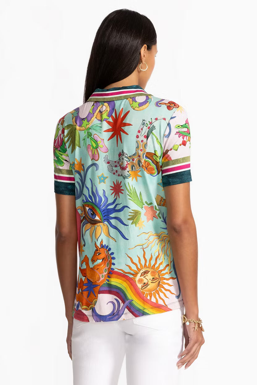 JW THE JANIE FAVORITE SHORT SLEEVE SWING POLO