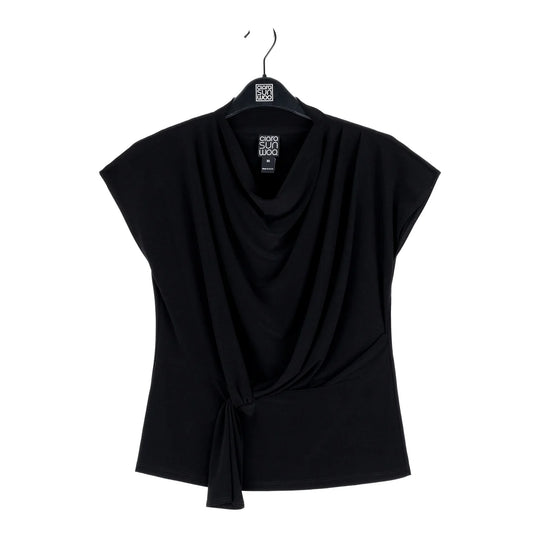 CSW DRAPE NECK TOP W/ LOOP