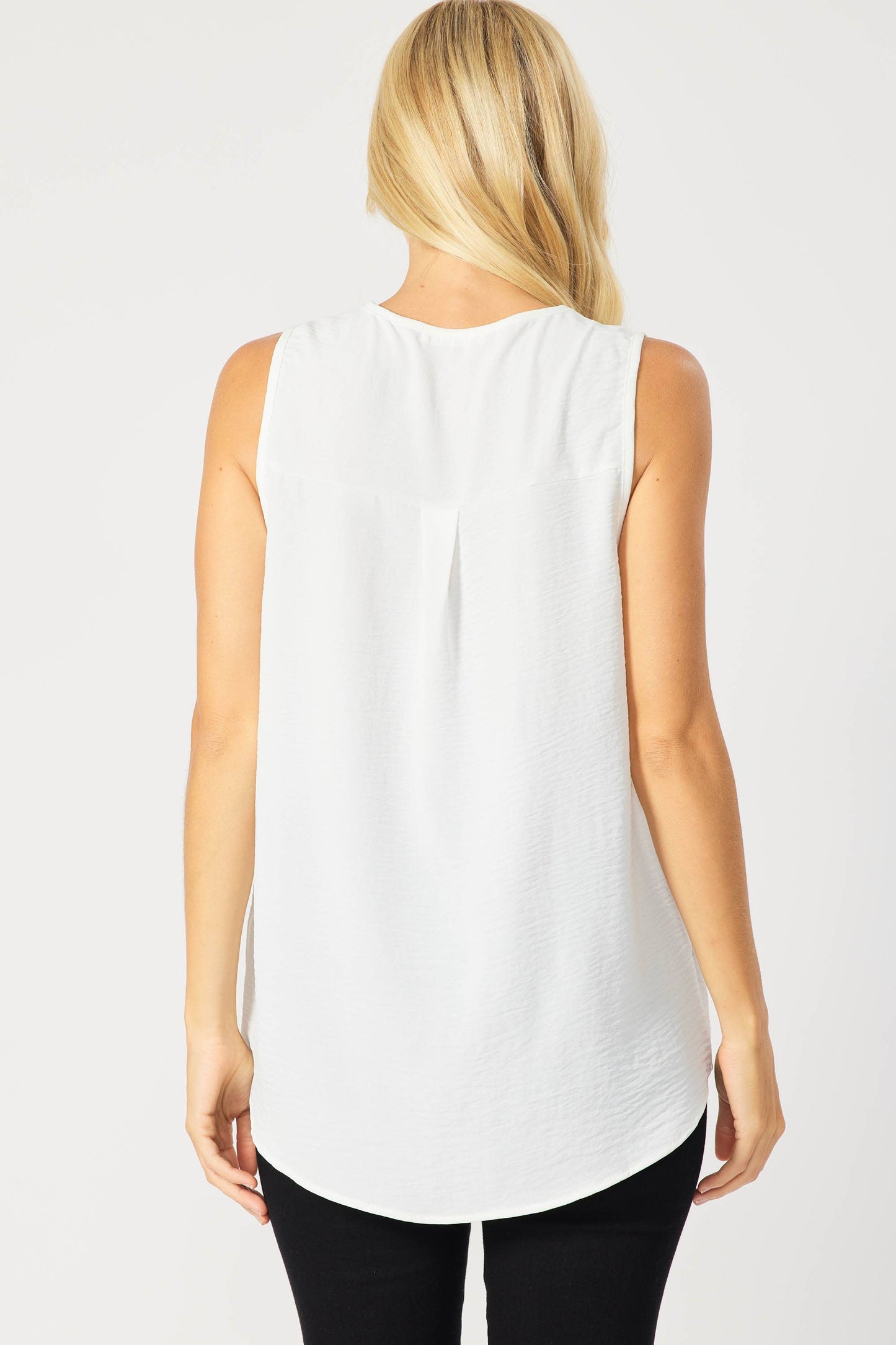 FSL SOLID WOVEN V-NECK WORK WEAR CASUAL TANK