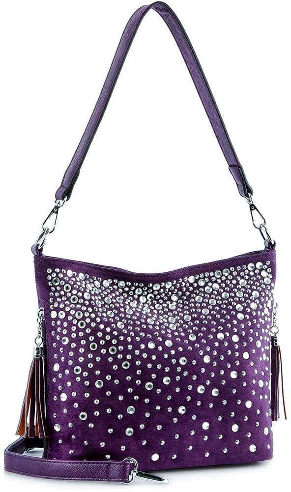 Glamorous Rhinestone Hobo Crossbody Sling