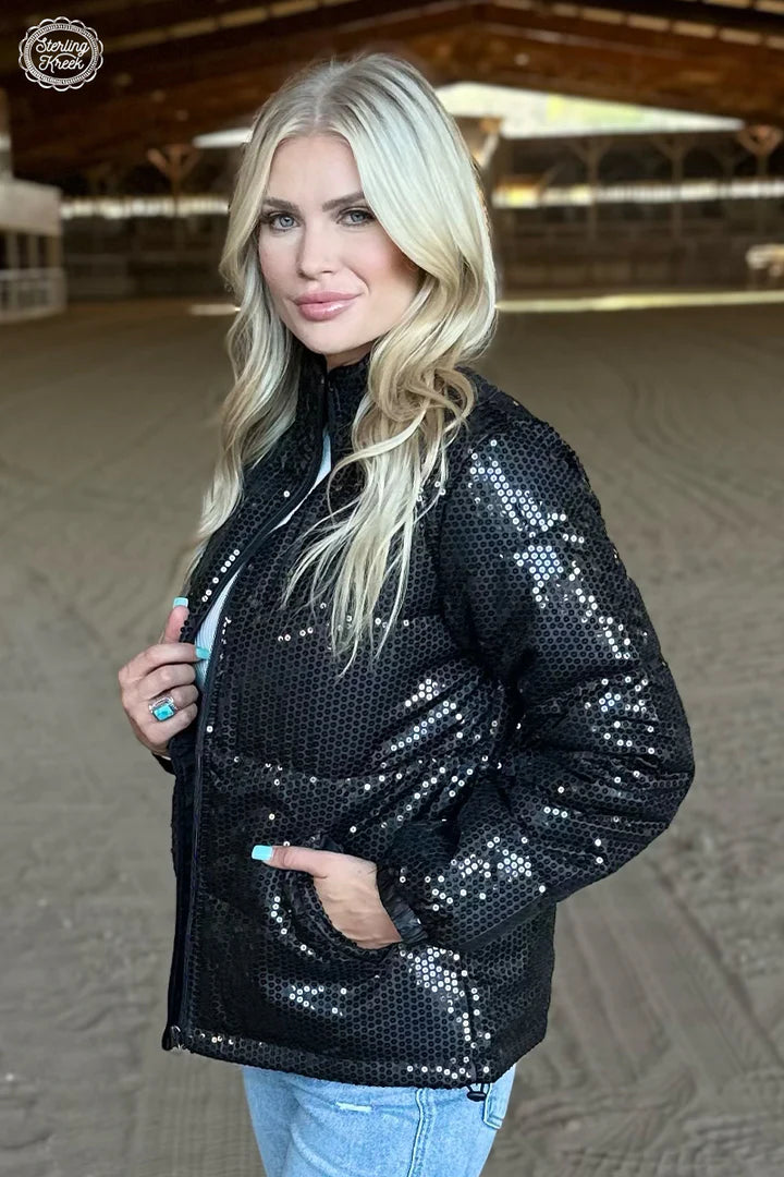 SHIMMER ME UP PUFFER COAT
