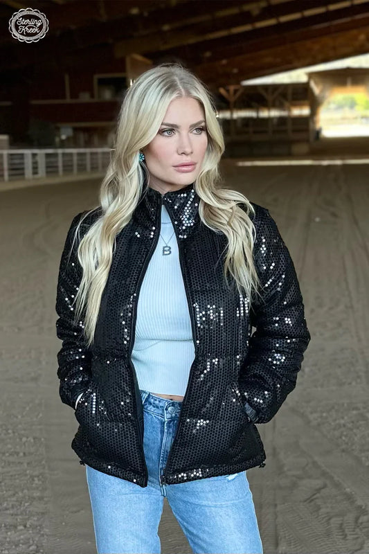 SHIMMER ME UP PUFFER COAT